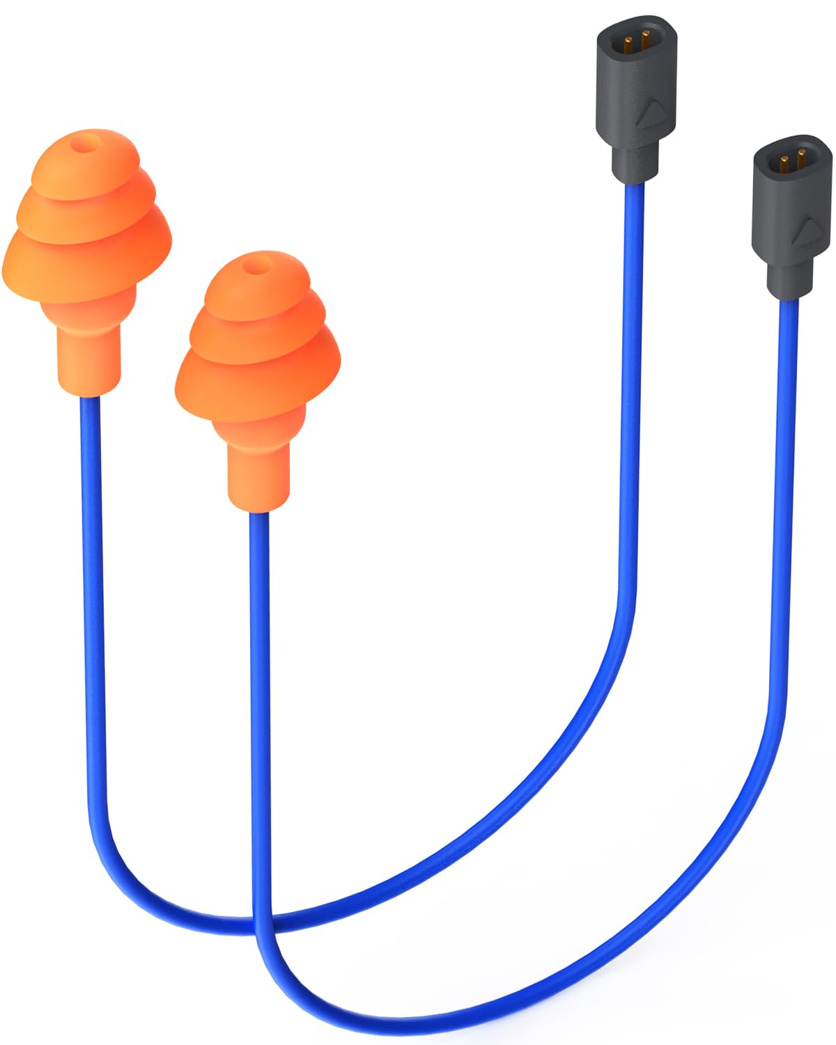 MIPEACE 2pcs Replacement Earbuds Cable for Model#MI04U Work Earbuds Bluetooth Earplug Headphones (Blue & Orange)