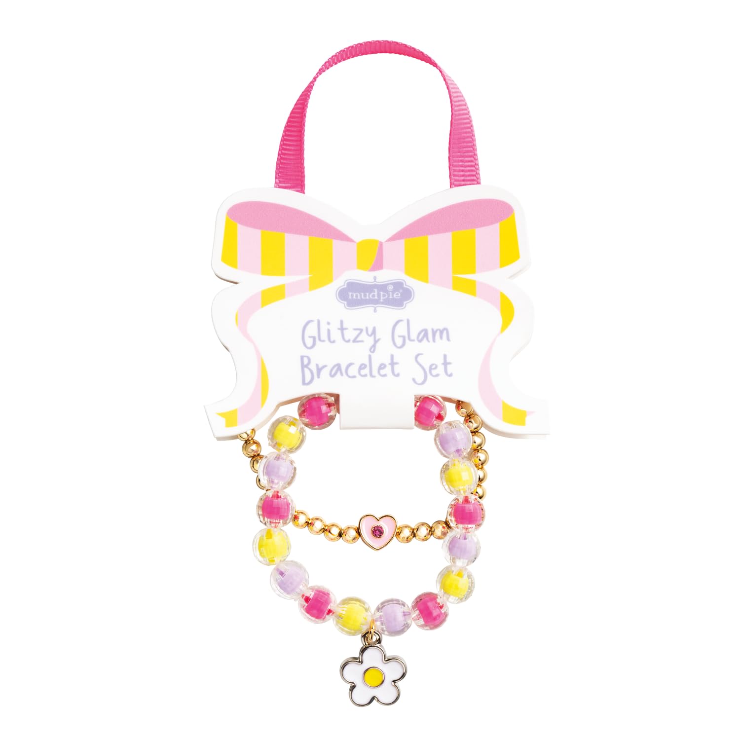 Mud Pie Kids' Flower Glitzy Glam Bracelet Set