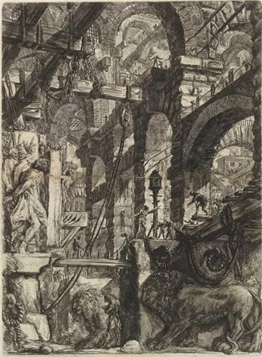 Pintura de pared en lienzo de Piranesi de 60x90cm para cuadros decorativos antiguos