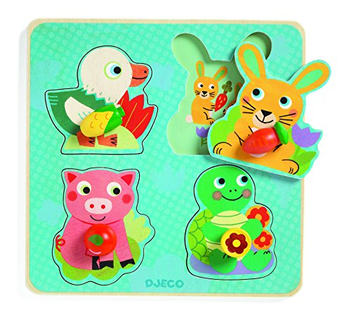 Preisvergleich Produktbild Djeco RompecabezasPuzzles einsteckbar und Puzzle Croc-Carrot, Mehrfarbig (15)