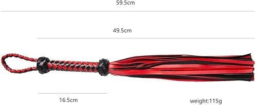 Miniatura 7 de Látigo rojo de caballo látigo de equitación Cultivo ecuestre de cuero sintético látigo equipo de caballo látigo entrenamiento de equitación látigo