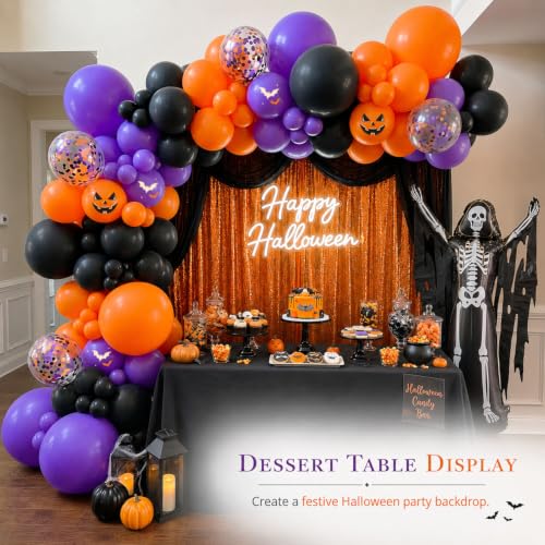 Image of Halloween Balloon Arch Kit, Skeleton Foil Balloon, 119 Pcs