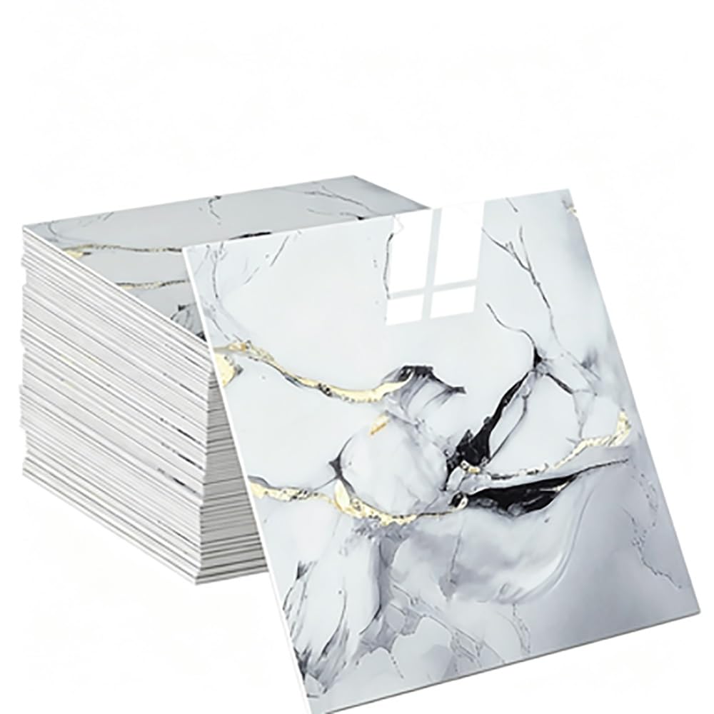 Marble Wall Panels Peel Stick Tiles Backsplash Sticker for Home