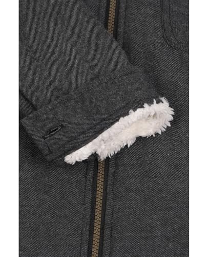 Image of ZENTHACE Boys Sherpa Fleece Lined Flannel Jacket