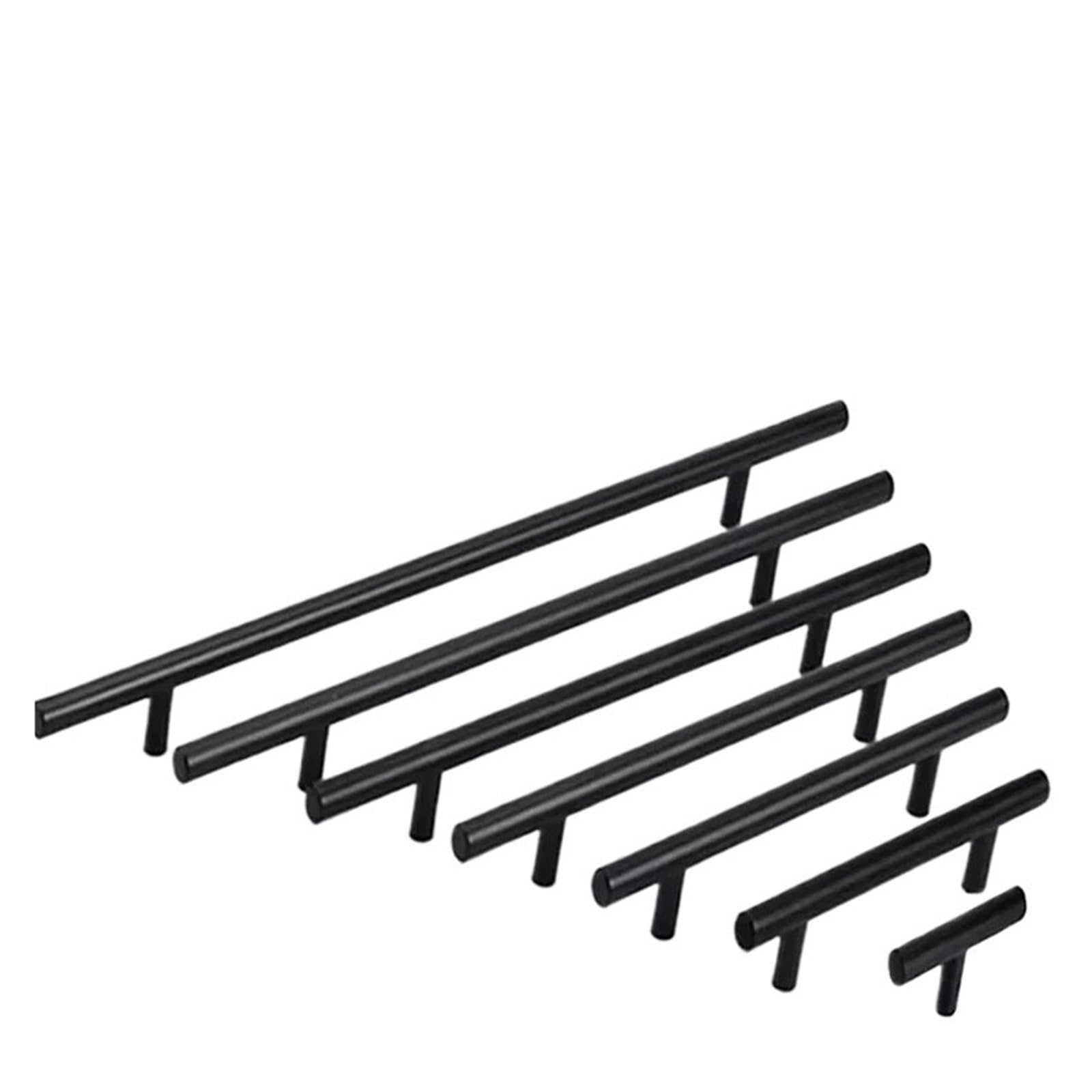 Matte Black Stainless Steel Cabinet Pulls 20Pcs Drawer Handles(Black 96mm)