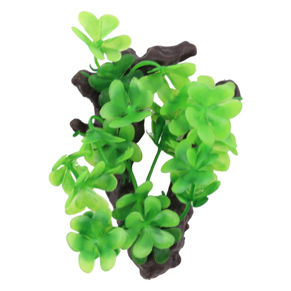 NUZAMAS 2 PCS Artificial Plant Fish Tank Ornaments Plastic Aquarium Plants Sunken Wood Decorations Fake Water Plants Wood Decorate Fish Tank Decorations - Image 4