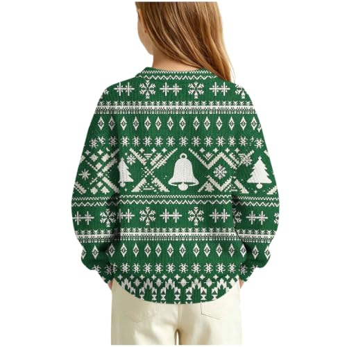 Girls Crewneck Christmas Sweater Long Sleeve Sweaters Winter Xmas Tops - image 5