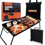 Campfire (Adventure Seeka 24' Heavy Duty Folding Campfire Grill, Food-Safe Cooking Surface, Compact Folding Design, Portable Grill Grate & Griddle for Campfire Cooking, Australian Designed & Owned)