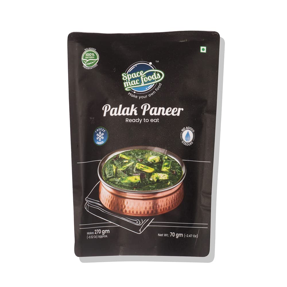 SPACEMAC FOODS Freeze Dried Palak Paneer Ready to Eat, Ready to Cook, Instant Mix, 70 Grams (B0C16NFP1S) Amazon Price History, Amazon Price Tracker
