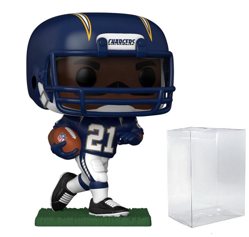 POP Football Legends: Chargers - LaDainian Tomlinson Funko Vinyl Figure (Bundled with Compatible Box Protector Case), Multicolor, 3.75 inches