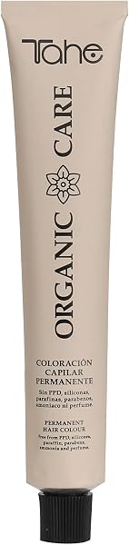 Tahe Organic Care Tinte Orgánico Permanente para el cabello de larga duración Sin Amoniaco, 100 ml, Tono 7 Rubio Medio - 1