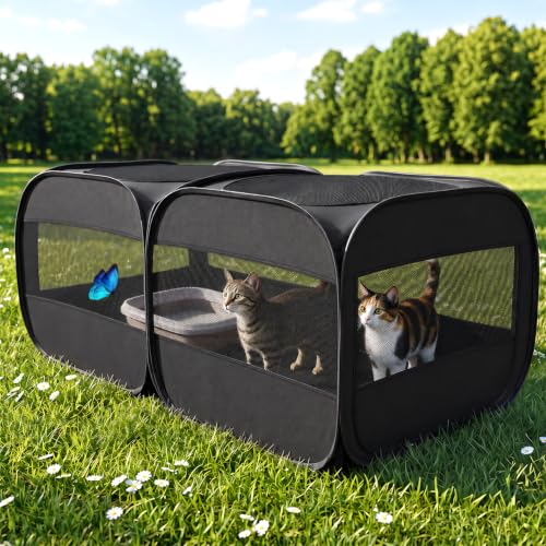 Image of 2-in-1 Dog Playpen, Portable Cat Playpen, No Assembly