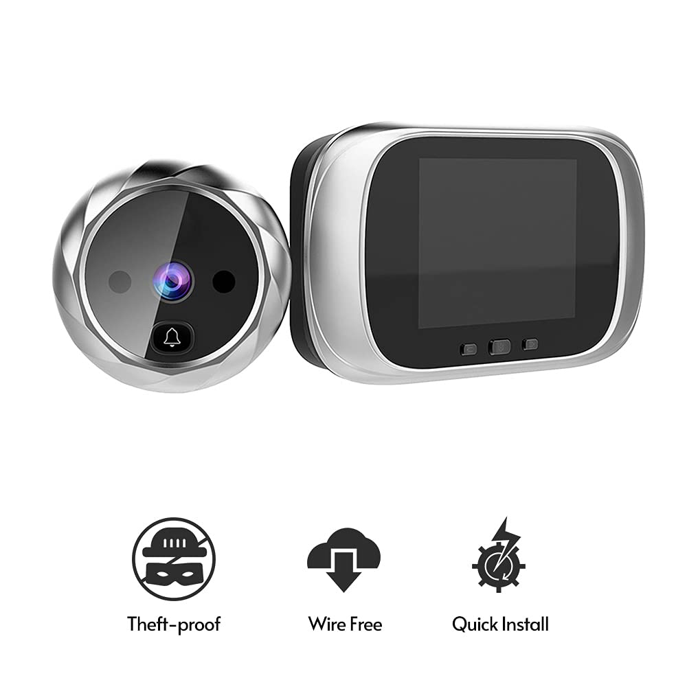 Visor genérico de puerta timbre seguridad con cámara Agujero-de-serin LCD gran angular resolución de imagen