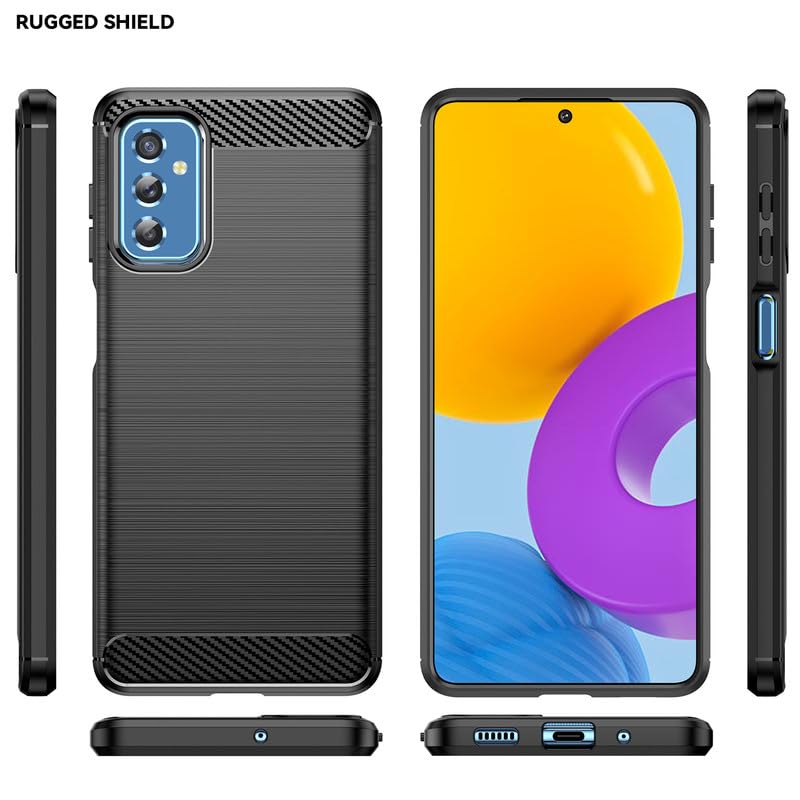 Image of Hybrid Carbon Fiber Back Case for Samsung Galaxy M52 (Black)