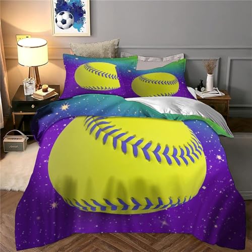 Housse de couette softball parure de lit 3D microfibre super douce - 6