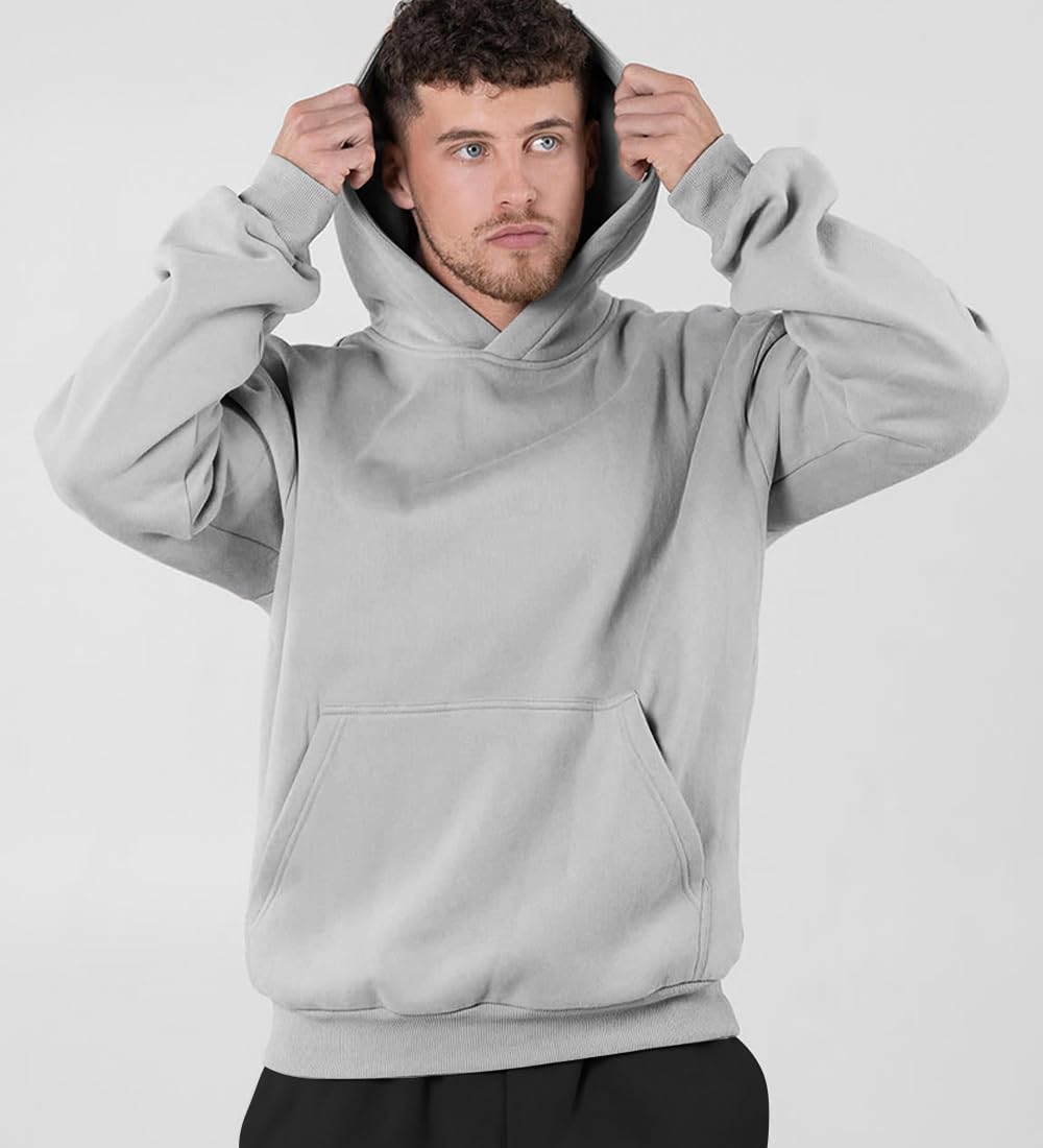 WINKEEY Felpa Uomo Maniche Lunghe Felpa con Cappuccio Tuta Autunno Inverno Top Casual a Tinta Unita con Tasche