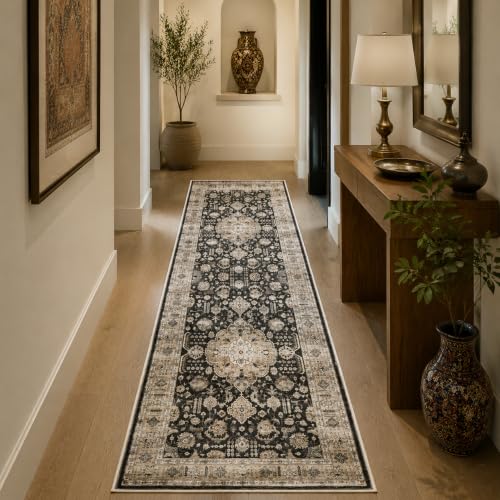 GarveeHome tapis coureur médaillon lavable vintage