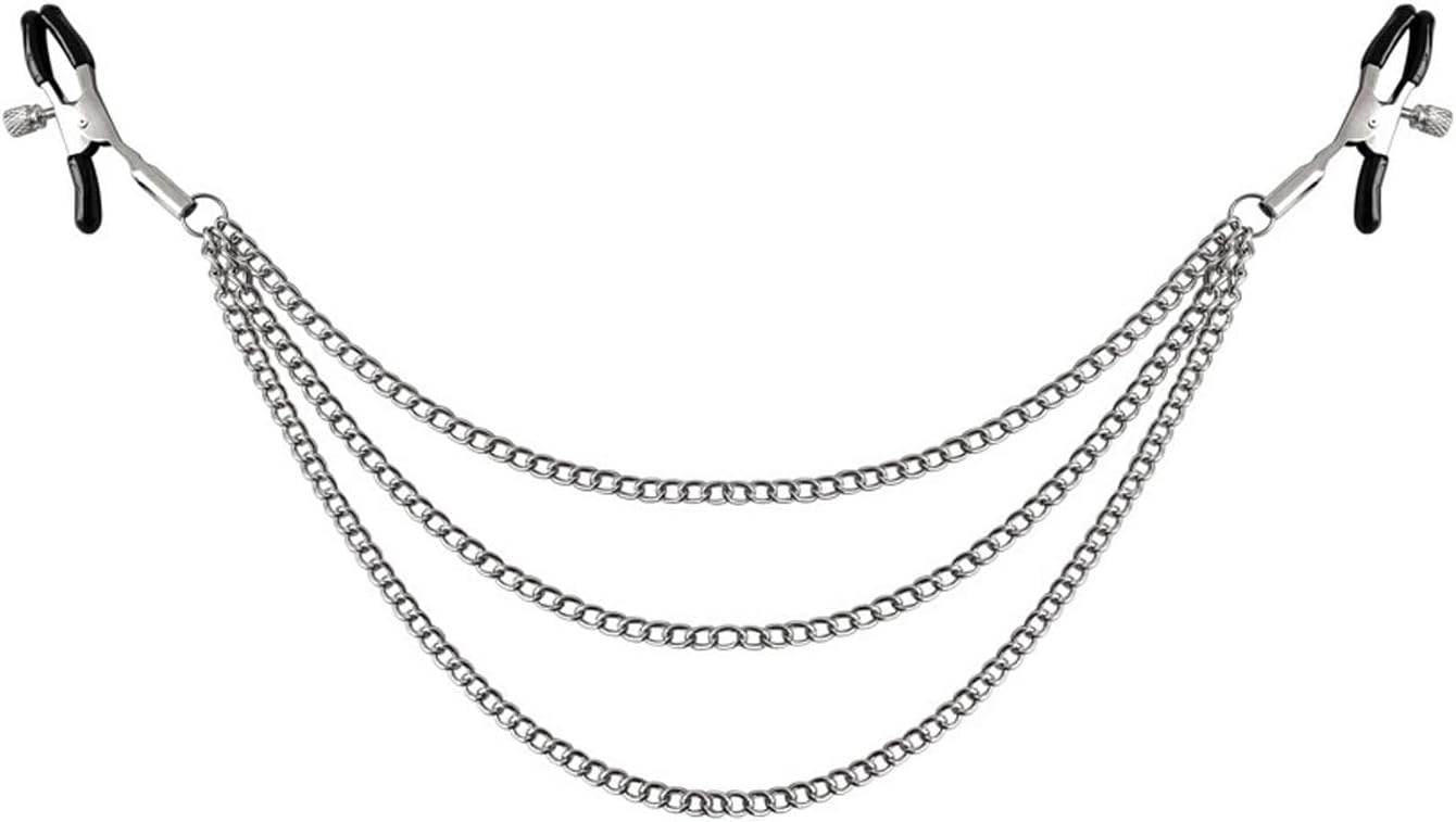 Nipple Chain Clamps for Women Adjustable Body Clamps with Chain Non Piercing Body Jewelry