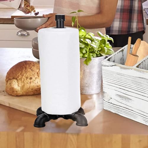Soporte Papel Higiénico Vintage GLEAVI Porta Rollos de Hierro Negro para Baño y Cocina 7
