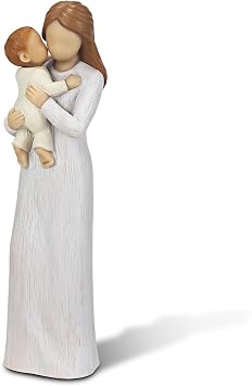 New Mom Gifts, Mother New Baby Figurines, Sculpted Hand-Painted Mom and Baby Child Figures Statues, Gifts for Mom Birthday Mothers Day Christmas