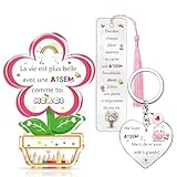 Atsem Cadeaux Enseignants Jour Apprécier Cadeaux Fleur Signes...