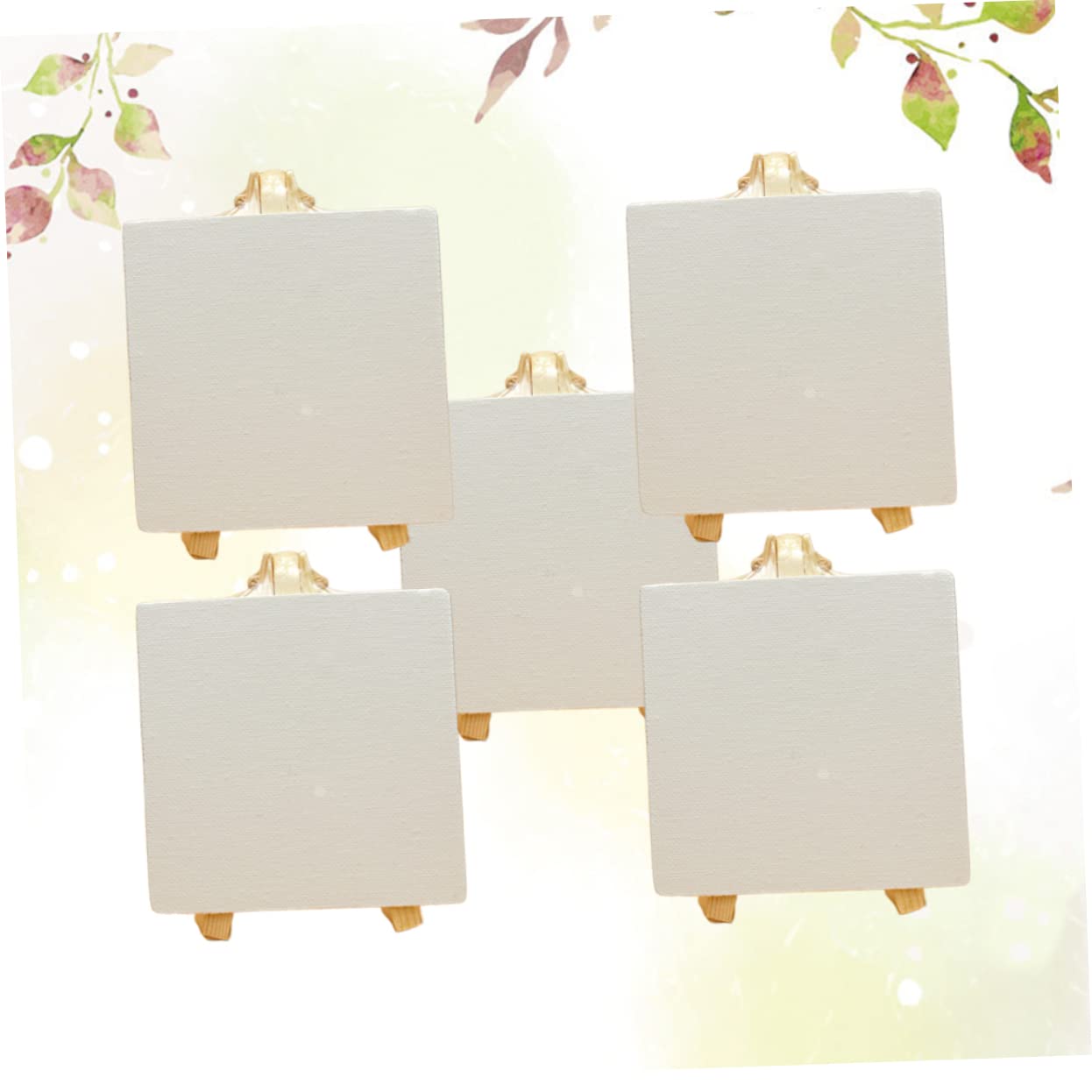 VILLCASE Mini Caballete 15 Piezas Decoración Creativa Del Hogar Tableros De Lona Pequeño Soporte Caballete Para Marco De Fotos Mini Lienzos Para Pintar Plegable Pliegue De Madera Decorar