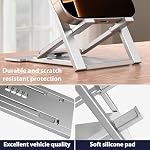 Foldable Cell Phone Stand,Foldable & Adjustable Phone Stand, Desktop Holder Compatible with iPhone 16/15/14 Pro Max, Samsung Galaxy S24/S23 Ultra, All Phones for Watching Videos(Sliver)