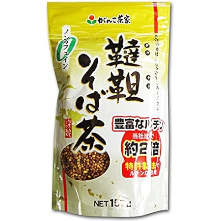 Amazon がんこ茶家 韃靼そば茶 ノンカフェイン 150g がんこ茶家 ルチン
