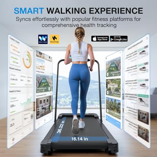 WELLFIT Foldable Under-Desk Walking Pad with 350 lb Capacity — view 5
