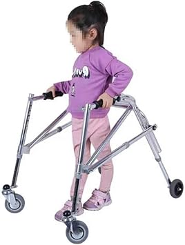 Walking Aid with Seat Height Adjustable Childrens Standing Frame with Wheels Suitable for Children with Cerebral Palsy Disabled Walkers
