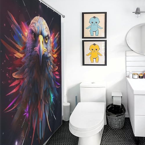 Rideau de douche imperméable anti-éclaboussures pour baignoire 140x183cm