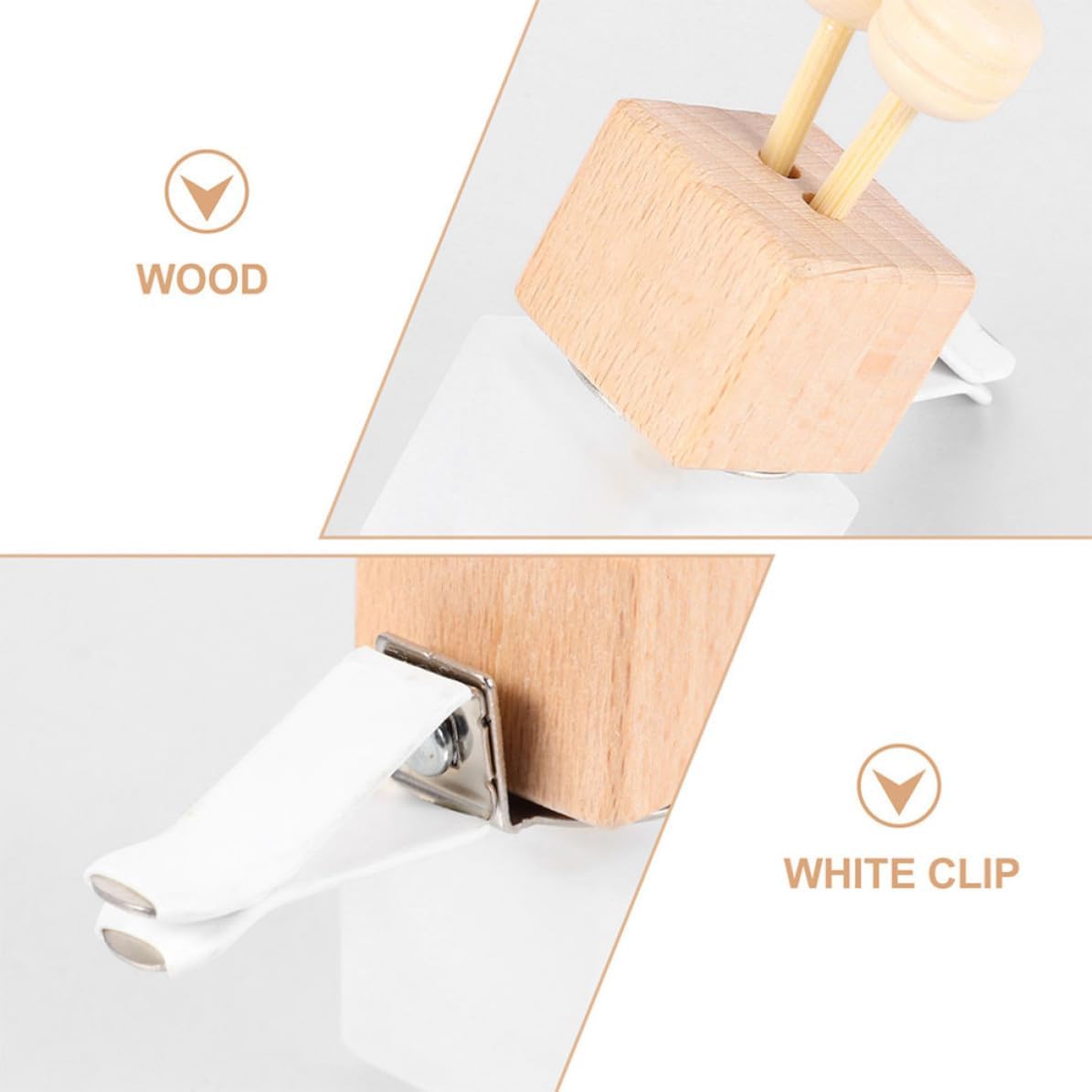 6 Pcs Car Diffuser Bottles Air Vent Essential Oil Diffuser with Glass Bottles and Wooden Lid Box Rotatable Clip Design the Car Aromatherapy
