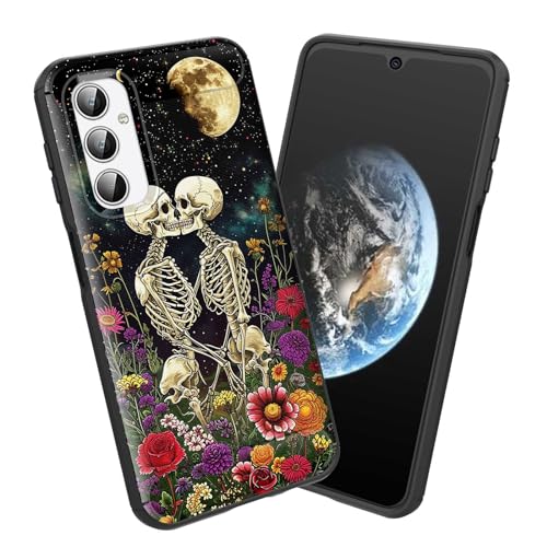 smauncucn for Galaxy A25 5G Case,Soft TPU Slim Fashion Anti-Fingerprint Non-Slip Protective Phone Case Cover for Samsung Galaxy A25 5G 6.5 inch,Skeleton Floral