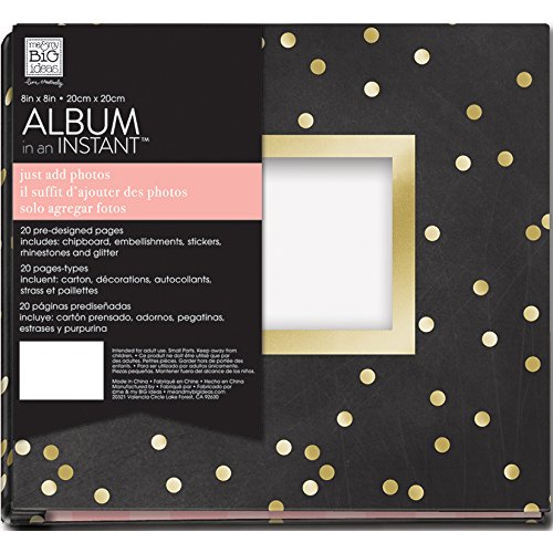 NEW! Me & My Big Ideas Album In An Instant 8""X8""Gold Leaf Amazon