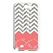 Live the Life You Love, Love the Life You Live Chevron Pattern Samsung Galaxy Note 2 N7100 Waterproof Designer Hard Case Cover - Coral