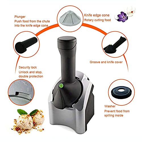 YYAI-HHJU Fruchtsorbetmaschine Softeismaschine Vollautomatisch Schnell Einfach Für Veganes Sorbet Joghurt DIY 16 * 17… – Bild 3