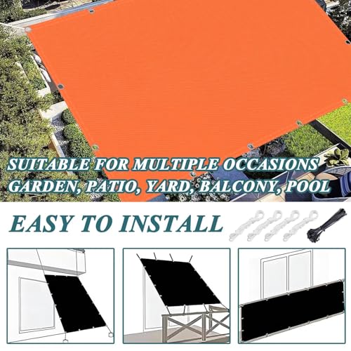 Voile d'ombrage imperméable extérieur durable terrasse cour 1,2x8m - 8