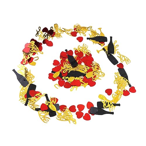 ABOOFAN 60g Copa De Vino Forma De Corazón Para Fiestas De San Valentín Confeti De Colores Accesorios Decorativos Para Hogar Cafeterías y Tiendas