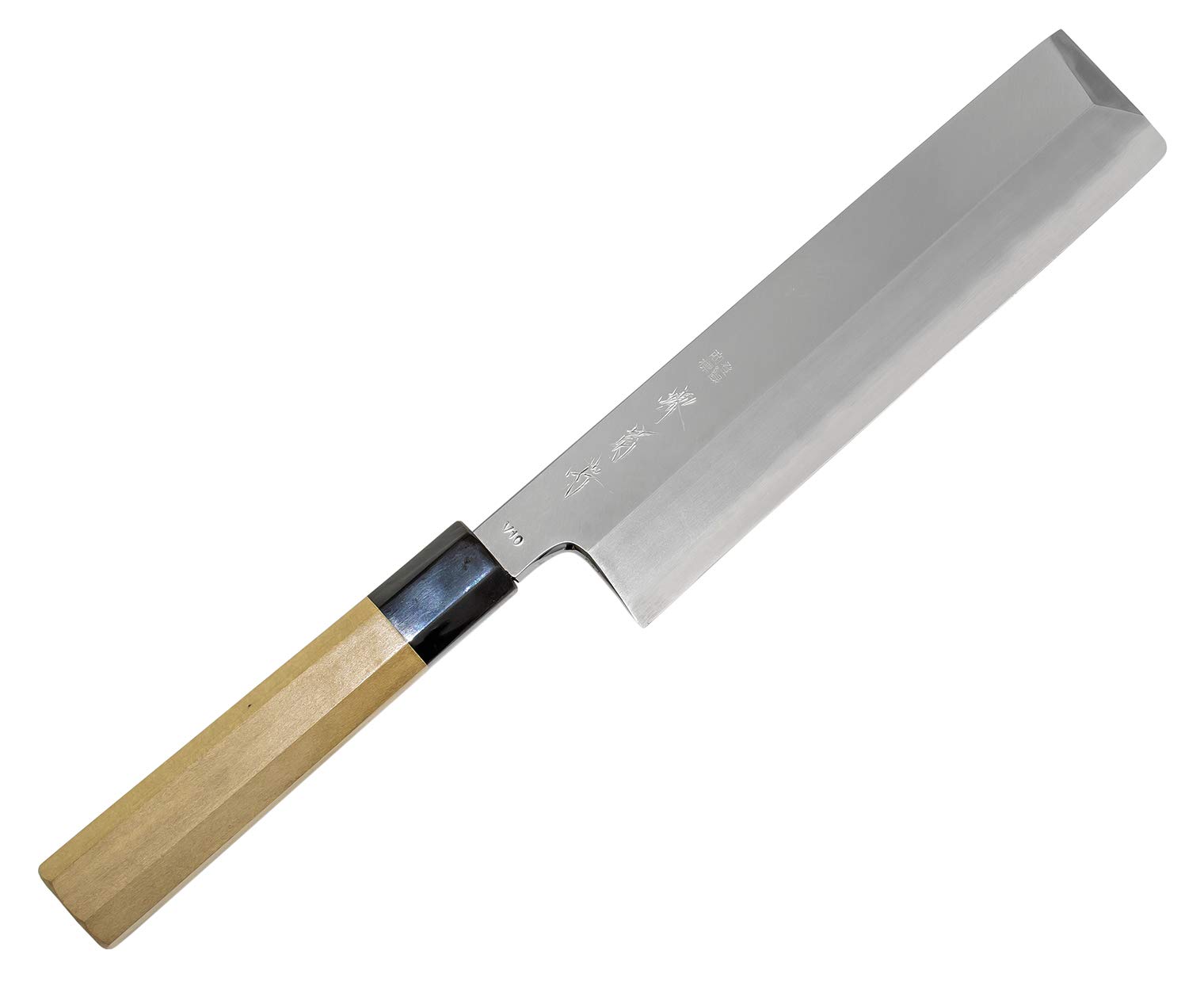 堺菊守 菜切り包丁刃渡り:約21cm 極V10鏡面 薄刃 朴八角柄 VK-321 Amazon｜堺菊守 菜切り包丁 シルバー 刃渡り:約21cm 極 V10 薄刃 朴