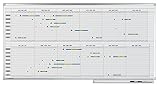 Legamaster 7-405000 Professional Jahresplaner mit 7-Tage-Woche, leichtes Whiteboard bedruckt mit Kalenderraster, emailliert, 100 x 200 cm