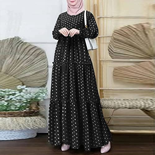 Wdgfv Black Muslim Dress For Women Hijab Dubai Prayer Shawl Prayer Dress For Women Muslim Cotton Khimar Set Maxi Dress Dubai Abaya 2023 National Robes For Women Robes For Women Plus Size #TOP1