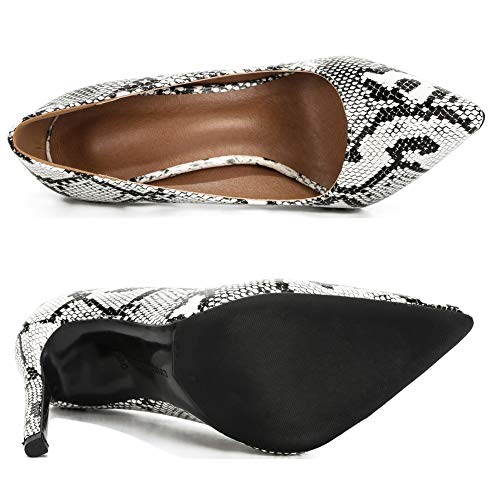 Fereshte Women's High Heels Pointy-Toe Stiletto Sexy Dress Pumps Snakeskin Pattern Label Size 45 - Us 11.5 #TOP3