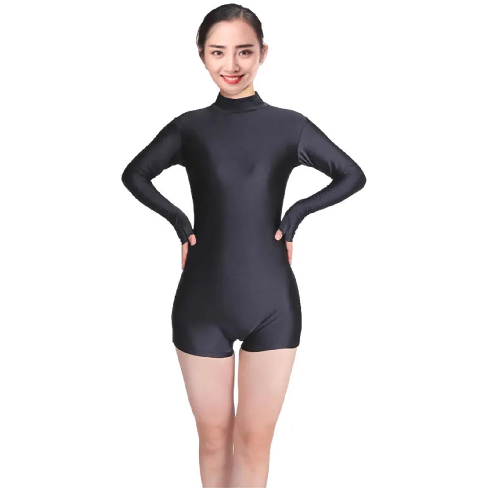 Body da Danza Classica for Donna, Manica Lunga, Elegante Tuta Ginnastica for Balletto per Donne