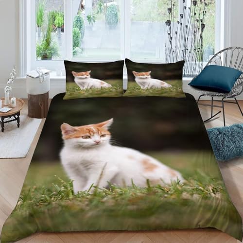 Housse de couette 200x200 cm chaton抗皱易用拉链款双人被套组合 - 2