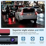 Fleau Tech 4K Dashcam for Car – 3-in-1 Front and Rear Camera – WiFi & GPS – 3.5” screen – G-sensor – Parking Mode – Loop Recording – 170° Wide Angle Lens - Image 7
