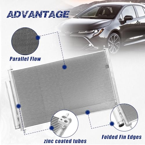 Image of Air Conditioning A /C Condenser Compatible with Toyota Corolla Matrix Pontiac Vibe Scion xB