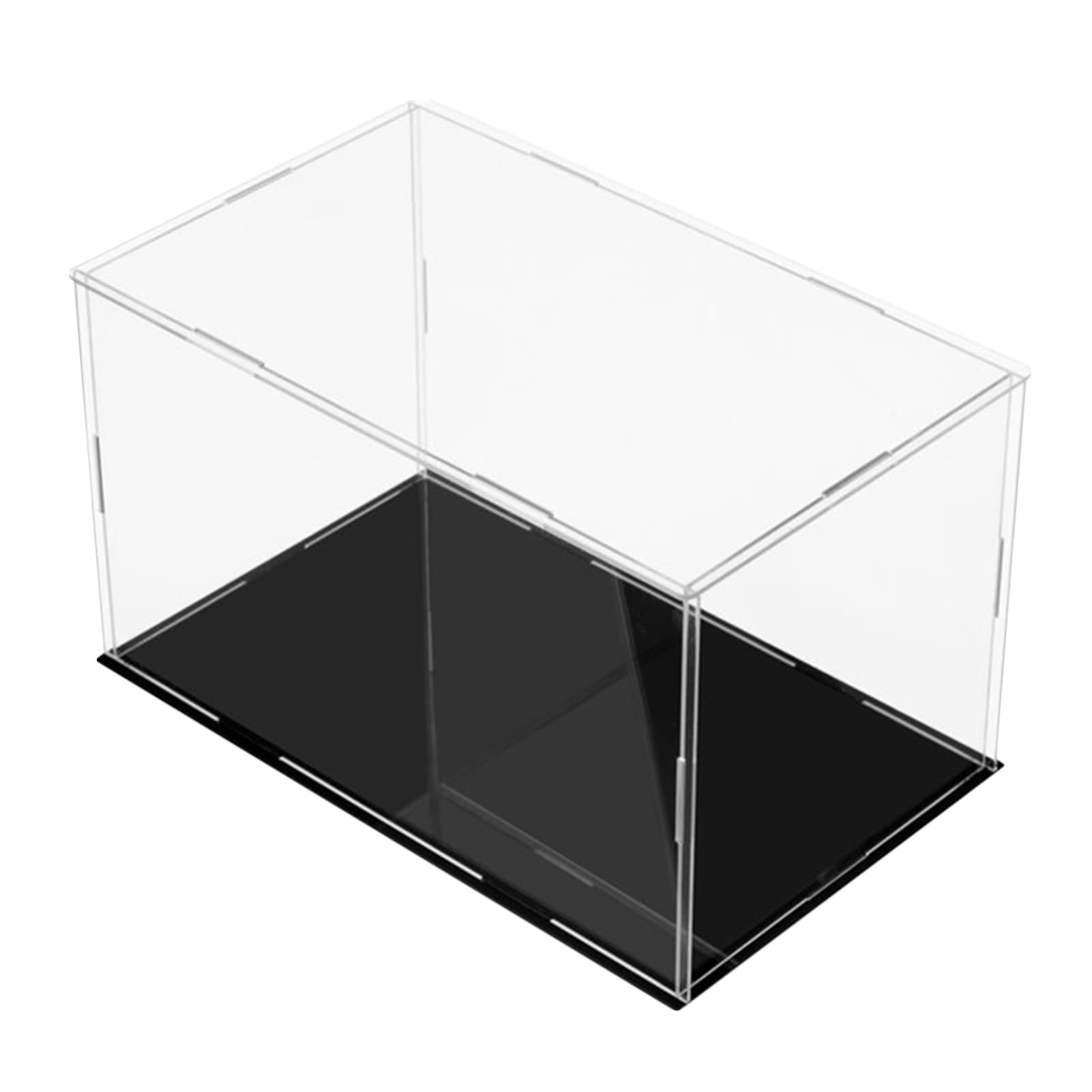 TVANTRUXIS Clear Acrylic Organizer Box, Acrylic Display Case For Collectibles Jewelry Cube Clear Multiple Sizes Self Assembly(20x20x35CM)