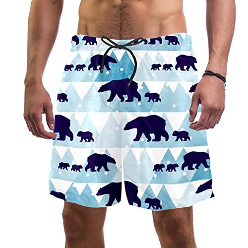 Maillots de bain pour hommes au motif ours et finitions premium