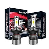 FANTELI H4/9003/HB2 3-Sided LED Headlight Bulbs All-in-One Conversion Dual Beam High/Low Beam Kit -...