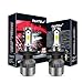 FANTELI H4/9003/HB2 3-Sided LED Headlight Bulbs All-in-One Conversion Dual Beam High/Low Beam Kit - 72W 8000LM 6000K Xenon HID Cool White Extremely Bright Lamp Replacements - 5 Years Warranty